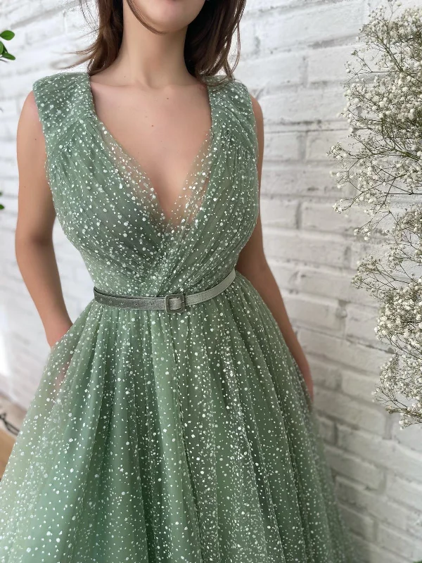 Cotton mini dresses for a comfortable everyday option Sage Snowdrop Gown