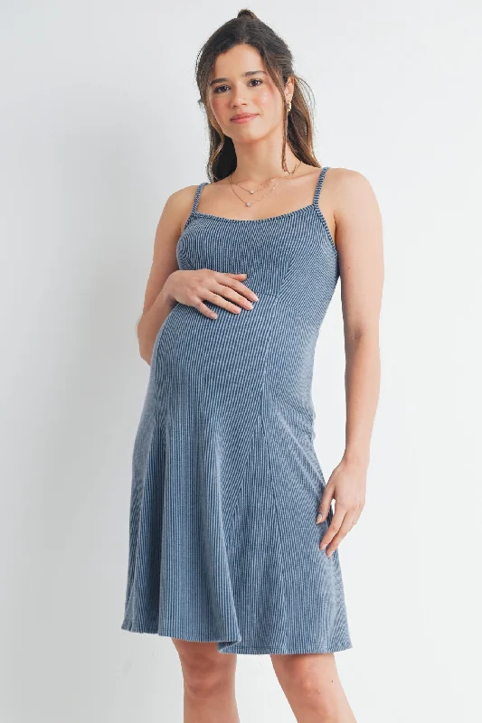 Maternity dress for a baby's first visit to the meditation garden Ribbed Square Neck Sleeveless Maternity Dress Maternity dress for a baby's first visit to the meditation garden Ribbed Square Neck Sleeveless Maternity Dress
