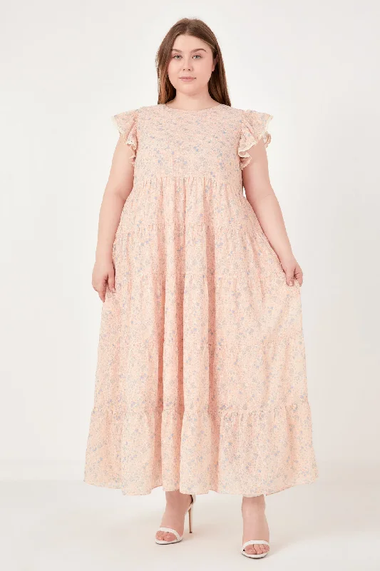 Layered Casual Dresses for a Stylish Ensemble​ Eyelet Floral Tiered Maxi Dress