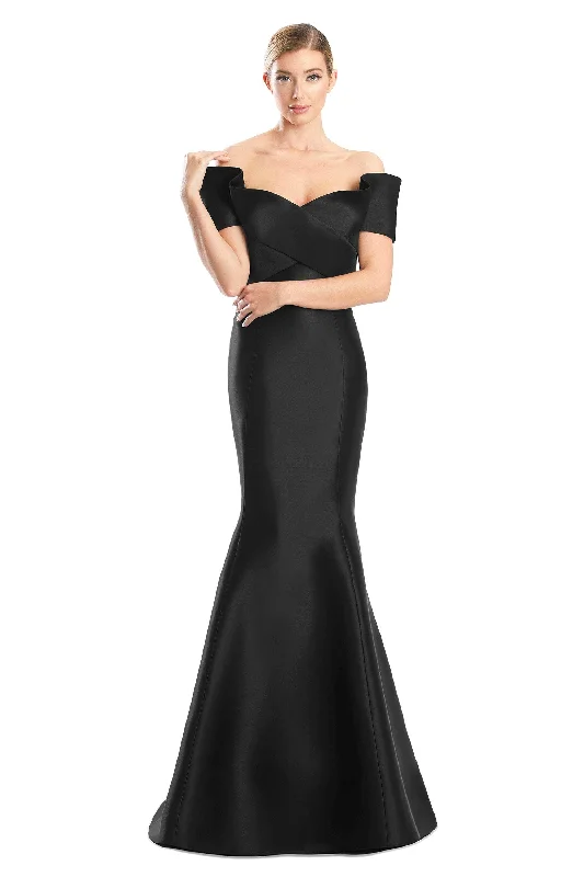 Square - neck wedding dresses with a demure look Plaid wedding guest dresses in muted colors for a fall wedding Alexander by Daymor 1763S23 - Bandage Bodice Satin Dress Square - neck wedding dresses with a demure look Plaid wedding guest dresses in muted colors for a fall wedding Alexander by Daymor 1763S23 - Bandage Bodice Satin Dress