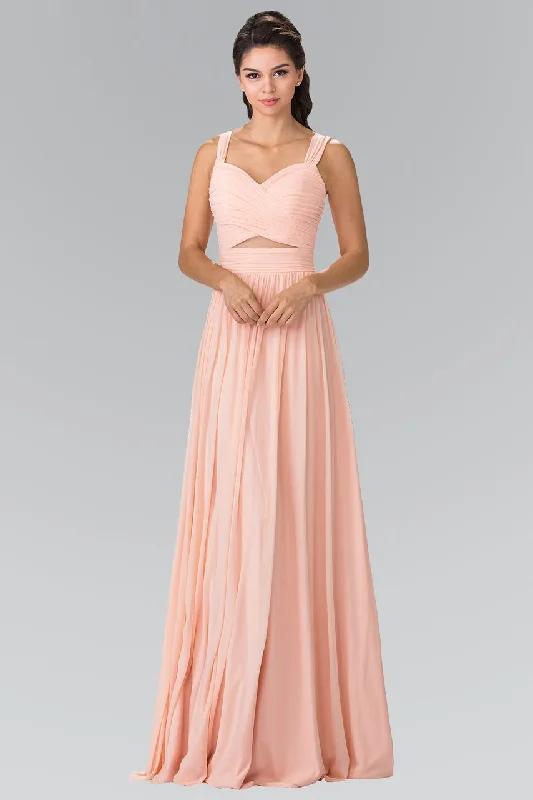 Empire - line wedding dresses with a ruffled skirt Wedding guest dresses with pom - pom trims for a playful look Elizabeth K - GL2366 Ruched Sweetheart Bodice Long Chiffon Gown Empire - line wedding dresses with a ruffled skirt Wedding guest dresses with pom - pom trims for a playful look Elizabeth K - GL2366 Ruched Sweetheart Bodice Long Chiffon Gown