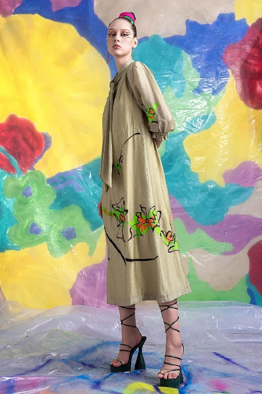 Midi dresses with button - front designs for a classic touch Cordelia Straight 3/4 Sleeved Cotton Midi Dress Midi dresses with button - front designs for a classic touch Cordelia Straight 3/4 Sleeved Cotton Midi Dress