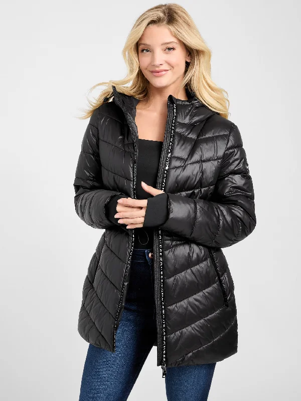 Mid - length women's down coats in a slim fit for a modern and sleek appearanceChanning Puffer Coat Mid - length women's down coats in a slim fit for a modern and sleek appearanceChanning Puffer Coat