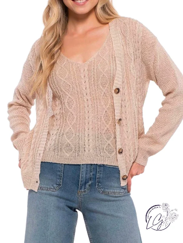 lightweight women cardigan for spring and fallPure Happiness Button Cardigan