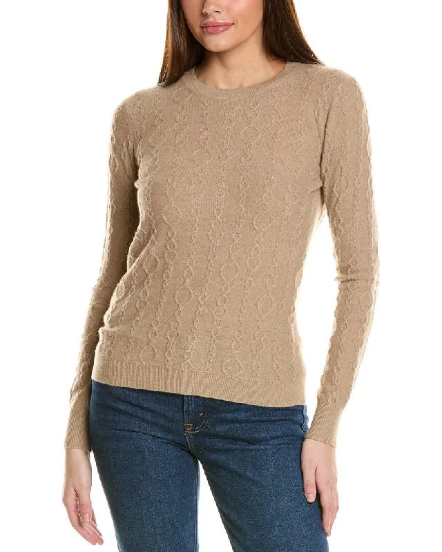 Plus Size Women's Embroidered Sweaters in Ethnic StylesBruno Magli Cable Crewneck Cashmere Sweater Plus Size Women's Embroidered Sweaters in Ethnic StylesBruno Magli Cable Crewneck Cashmere Sweater