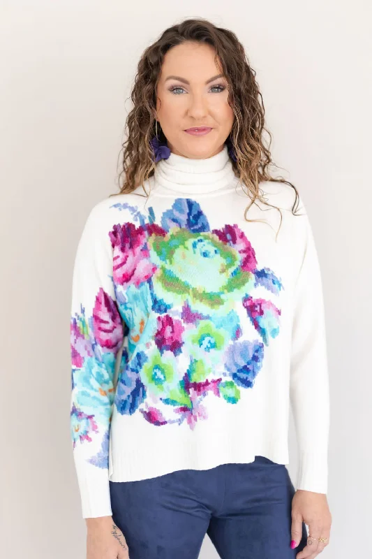Plus Size Women's Belted Cable Knit SweatersPetit Point Sweater