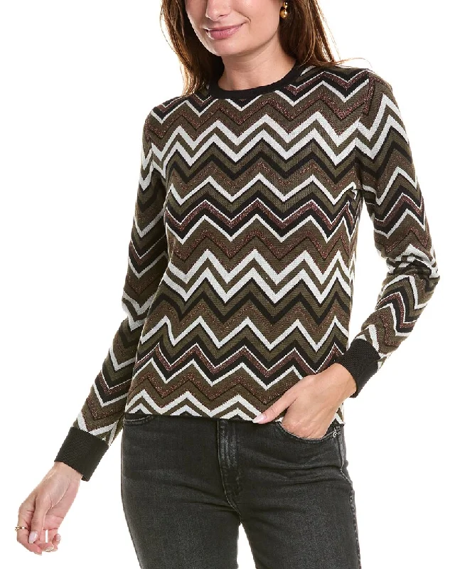 Plus Size Women's Side - Slit Sweaters in Bold SolidsYAL New York Wave Print Pullover