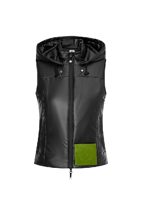 Theo Lightweight Padded Vest with Packable Hood and Detachable Card Holder