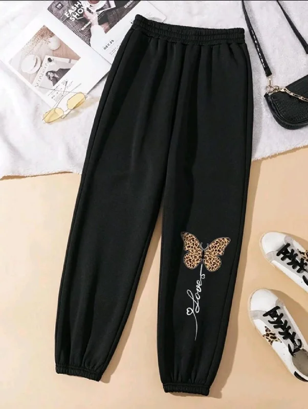 Women's graphic - printed sweatshirt featuring floral patterns for a feminine touchButterfly Pants Women's graphic - printed sweatshirt featuring floral patterns for a feminine touchButterfly Pants