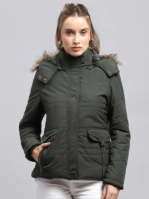 Women's windbreaker jackets with adjustable hoods for windy daysWomen Green Solid Detachable Hood Full Sleeve Jacket Women's windbreaker jackets with adjustable hoods for windy daysWomen Green Solid Detachable Hood Full Sleeve Jacket