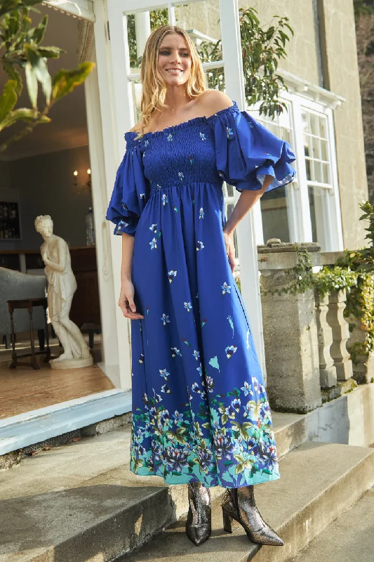 Midi dresses with ruffled hems for a romantic date nightNalah Floral Off Shoulder Maxi Midi dresses with ruffled hems for a romantic date nightNalah Floral Off Shoulder Maxi
