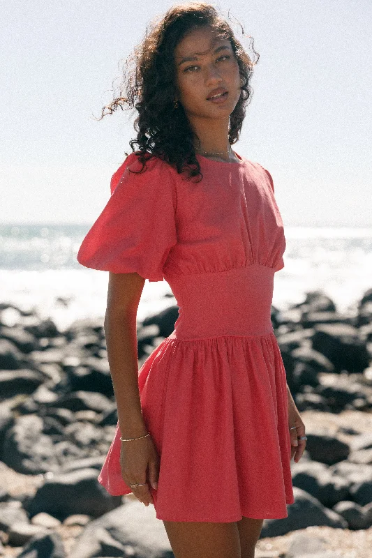 Mini dresses with belted waists for a defined silhouetteAlfie Mini Dress - Coral Red Mini dresses with belted waists for a defined silhouetteAlfie Mini Dress - Coral Red