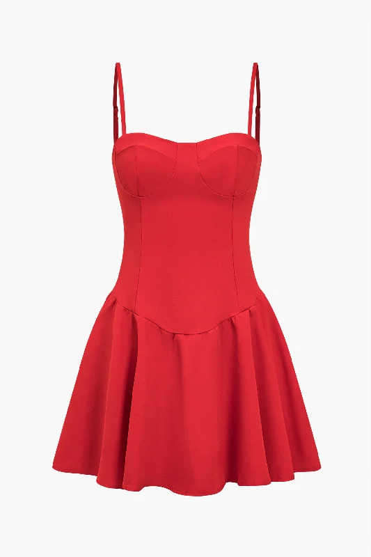 Mini dresses with gathered skirts for a voluminous effectSolid Slip Bustier Mini Dress Mini dresses with gathered skirts for a voluminous effectSolid Slip Bustier Mini Dress